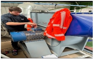 Site work - fan unit removal